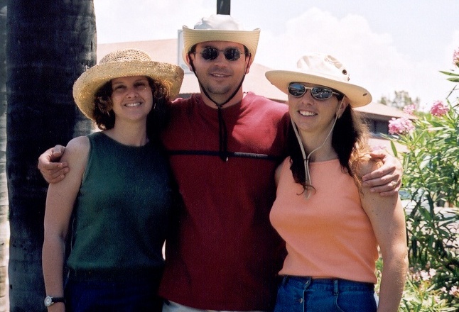 Karen, David, and Kelly, same new hats